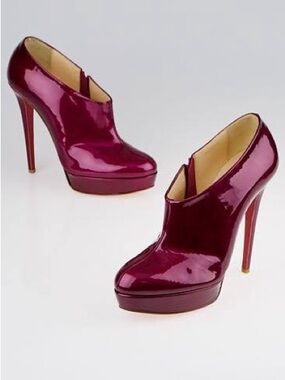 Christian Louboutin Moulage Platform Booties Pink
